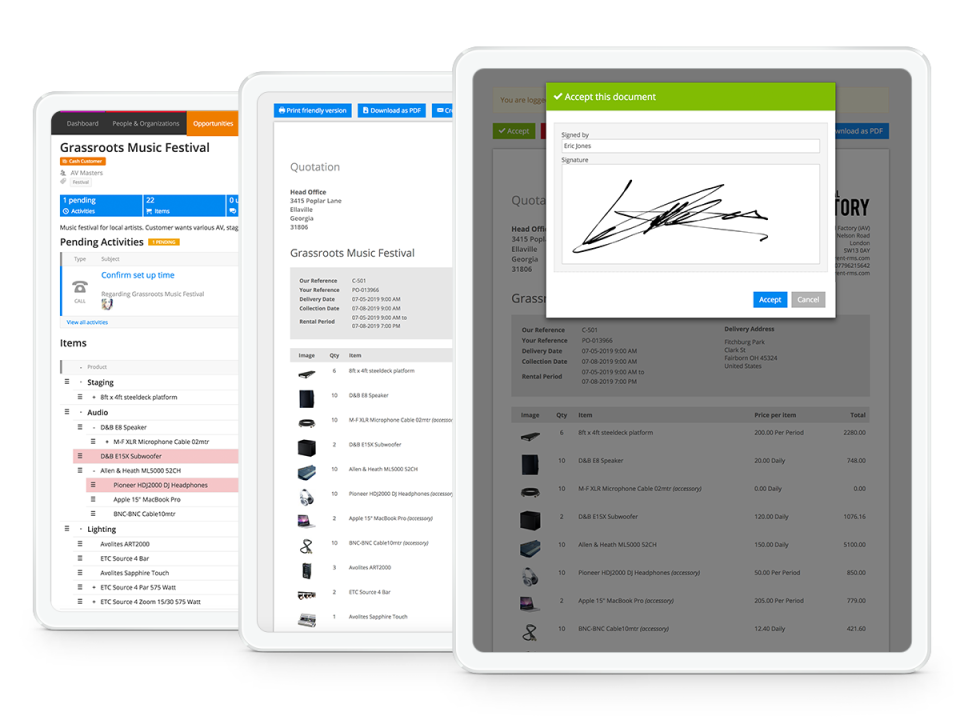 screenshot of Current RMS